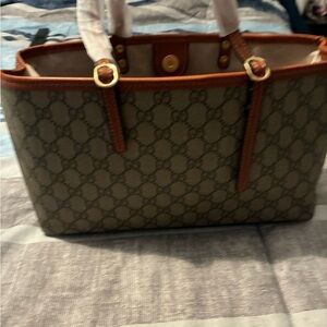 Fashion Brown and Tan Women's Tote Bag
